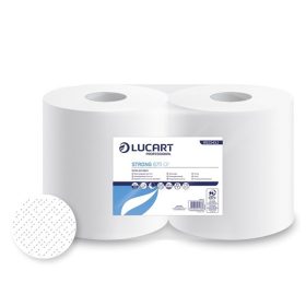   Kéztörlő tekercses LUCART Strong 675CF 25 cm átmérő 675 lap fehér 2 rétegű 852343J