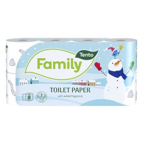   Toalettpapír TENTO Family Christmas white fehér 3 rétegű 8 tekercses