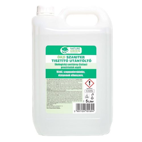 Szaniter tisztító utántöltő DYMOL Nature Green Öko 5L