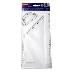 Vonalzókészlet NEBULO 30 cm vonalzóval 4 darabos