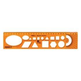 Sablon vonalzó OPTIMA narancssárga 30cm