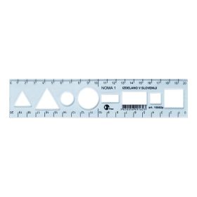 Sablon vonalzó OPTIMA kék 20cm