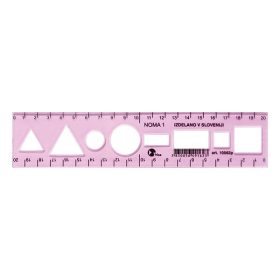 Sablon vonalzó OPTIMA pink 20cm