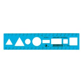 Sablon vonalzó OPTIMA hajlékony kék 20cm