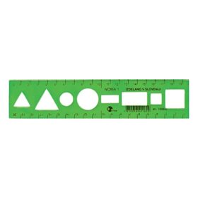 Sablon vonalzó OPTIMA hajlékony zöld 20cm