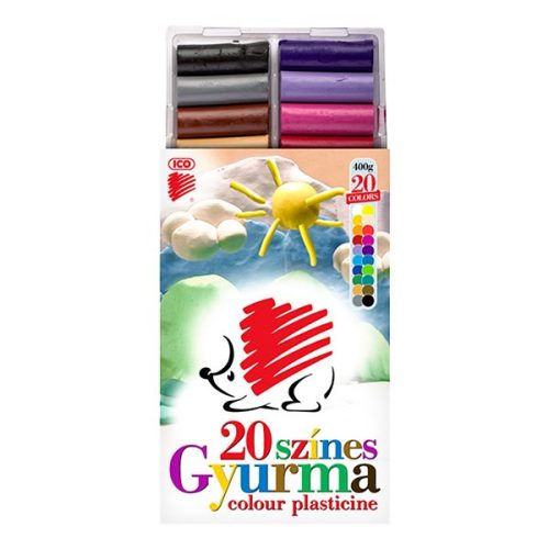 Gyurma ICO Süni színes 400 gr 20db-os készlet