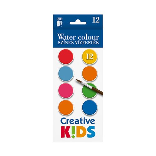 Vízfesték ICO Creative Kids 28 mm 12 darabos