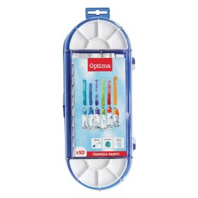   Tempera OPTIMA 10 ml színes színkeverő palettával 10 darabos