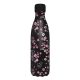 Kulacs duplafalú ARS UNA fém BPA-mentes 500 ml Pearl Blossom Black