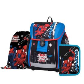   Iskolatáska szett OXY Premium Light 3 részes Spiderman tolltartóval és tornazsákkal