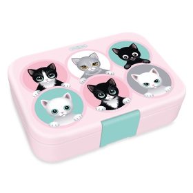   Uzsonnás doboz ARS UNA Think Pink osztott műanyag 216x153x52 mm