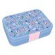 Uzsonnás doboz ARS UNA Pearl Blossom Blue osztott műanyag 216x153x52 mm