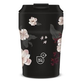 Thermo bögre ARS UNA 350 ml Flowery Black 5374