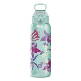   Kulacs duplafalú ARS UNA 3D műanyag BPA-mentes 700 ml Beach Flower-Green