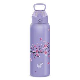  Kulacs duplafalú ARS UNA 3D fém BPA-mentes 700 ml Snow Flower-Purple