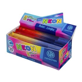 Vonalzó ASTRA PEN neon háromszögletű