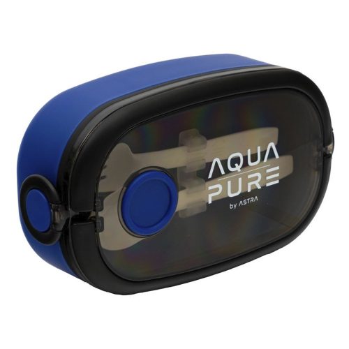 Uzsonnás doboz AQUA PURE műanyag BPA mentes 210x120x70 mm kék-fekete