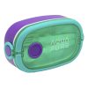 Uzsonnás doboz AQUA PURE műanyag BPA mentes 210x120x70 mm zöld-lila