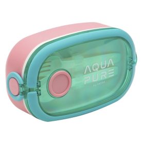   Uzsonnás doboz AQUA PURE műanyag BPA mentes 210x120x70 mm zöld-pink
