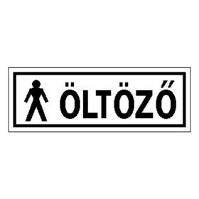 Matrica Öltöző férfi fehér "A"
