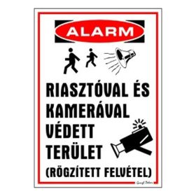   Matrica Riasztóval és kamerával védett… fehér "C"