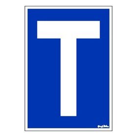 Matrica T betű kék "C"