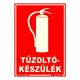 Matrica Tűzoltókészülék piros "F"