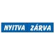 Piktogram Nyitva-zárva (kétold. tábla) kék