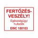 Piktogram Fertőzésveszély Egészségügyi hulladék EWC 180103 fehér