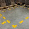 Padlójelölő L alakzat DURABLE öntapadós 100x100 mm sárga 10 darabos