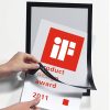 Infokeret DURABLE Duraframe A/4 sima felületre mágneses fekete 2 darabos