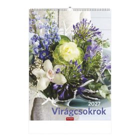   Falinaptár TOPTIMER T093 310x420mm álló Virágcsokrok 2027