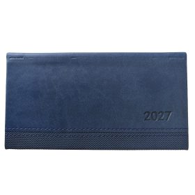 Zsebnaptár ALISCA fekvő fehér lapos kék 2027