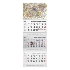   Speditőr naptár TOPTIMER T070 3 tömbös 3 havi Magyarország térkép 2027