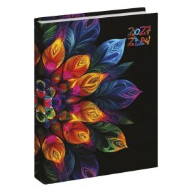   Zsebnaptár REALSYSTEM 2 Day B/6 kétnapos álló fehér lapos Mandala 2027