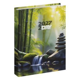   Zsebnaptár REALSYSTEM 2 Day B/6 kétnapos álló fehér lapos Tropical 2027