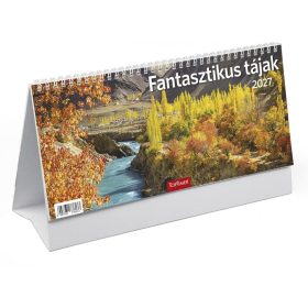   Asztali naptár képes TOPTIMER T066 álló fehér lapos Fantasztikus tájak 2027