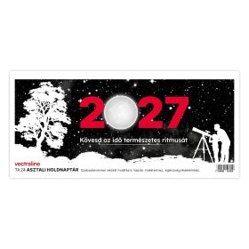  Asztali naptár VECTRALINE TA24 álló fehér lapos holdfázissal 2027