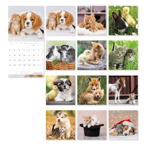 Falinaptár LIZZYCALENDAR 300x600mm álló Little Friends 2027