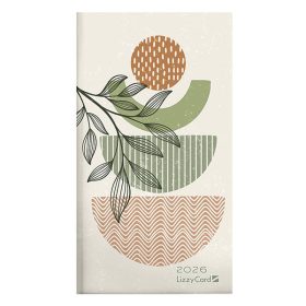 Zsebnaptár LIZZY CARD fekvő keménytáblás Abstract 2026.