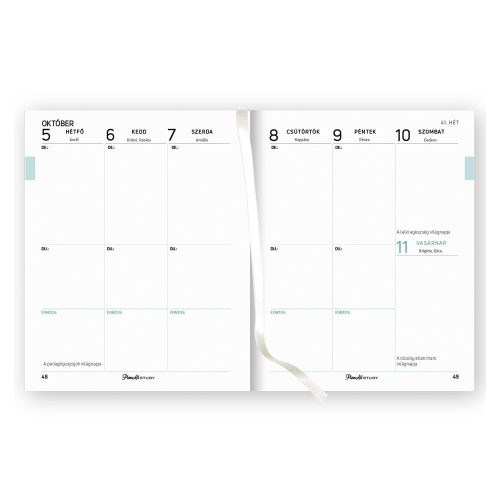 Diák zsebkönyv PLANALL B/6 heti mini 112x140mm 2026-2027 Happy