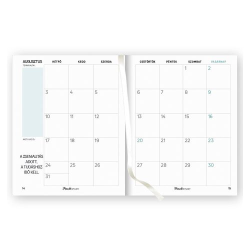 Diák zsebkönyv PLANALL B/6 heti mini 112x140mm 2026-2027 Happy