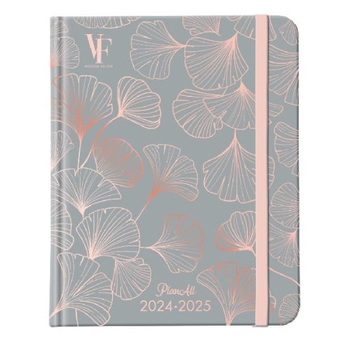 Diák zsebkönyv PLANALL B/6 heti midi 200x160mm 2024-2025.  Viszkok Fruzsi Gingko