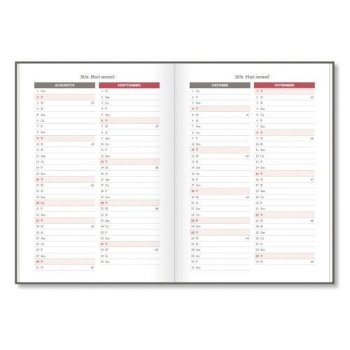 Tanári zsebkönyv PD CALENDAR papírborító A/5 Compass 2026-2027