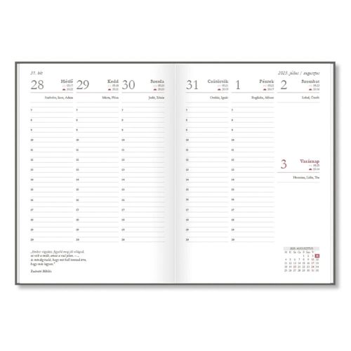 Tanári zsebkönyv PD CALENDAR papírborító A/5 Compass 2026-2027