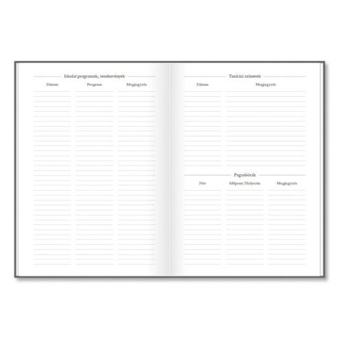 Tanári zsebkönyv PD CALENDAR papírborító A/5 Letters 2026-2027