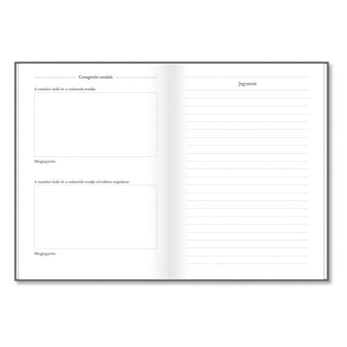 Tanári zsebkönyv PD CALENDAR papírborító A/5 Letters 2026-2027