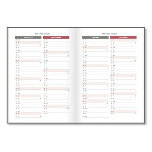 Tanári zsebkönyv PD CALENDAR papírborító A/5 Lilly 2026-2027