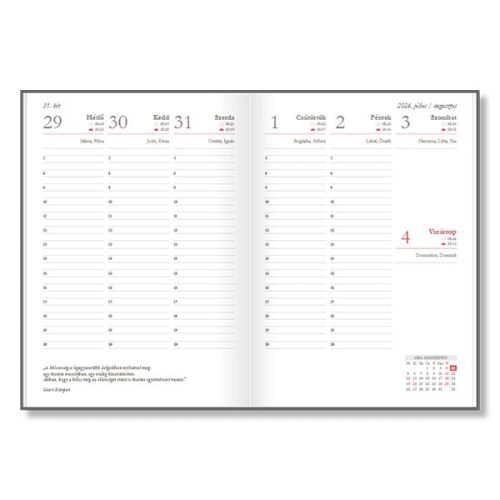 Tanítói zsebkönyv PD CALENDAR papírborító A/5 Face Narancs 2025-2026