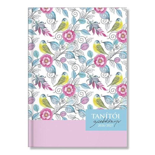 Tanítói zsebkönyv PD CALENDAR papírborító A/5 Birds 2026-2027